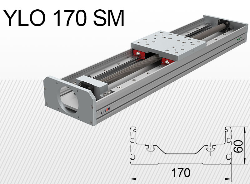 Limon YLO 170-SM lineárna jednotka Max. nosnosť 95kg lökethossz 50-600mmm