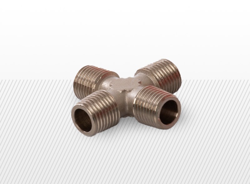 Pneumatický adaptér X-koleno s vonkajšími závitmi