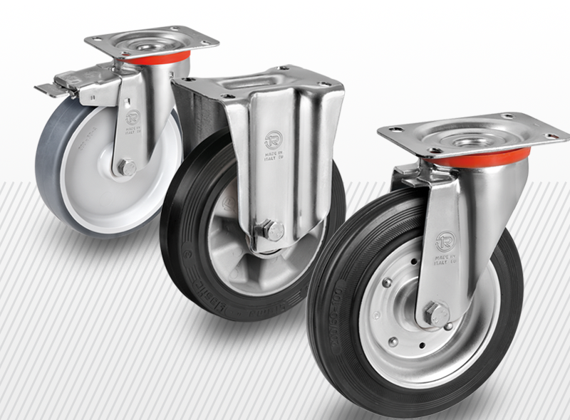 Priemyselné kolesá s gumovou obručou