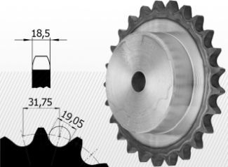 Typ 20B<br />1''1/4 X 3/4''