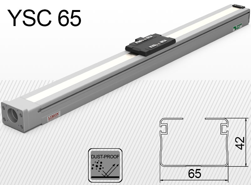 Typ YSC 65<br />max zaťaženie 15-30kg**<br />Zdvih: 100-600mm