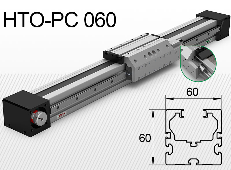 HTO-PC 060 s pneumatickým upínaním max upnutie 413N* Zdvih: 100-4000mm