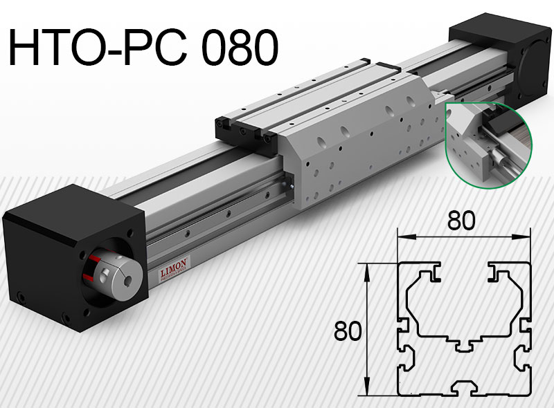 HTO-PC 080 s pneumatickým upínaním<br />max upnutie 485N*<br />Zdvih: 100-7000mm