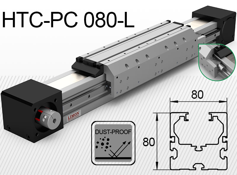 HTC-PC 080-L s pneumatickým upínaním<br />max upnutie 470N*<br />Zdvih: 100-4000mm