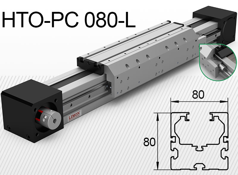 HTO-PC 080L s pneumatickým upínaním max upnutie 470N* Zdvih: 100-7000mm