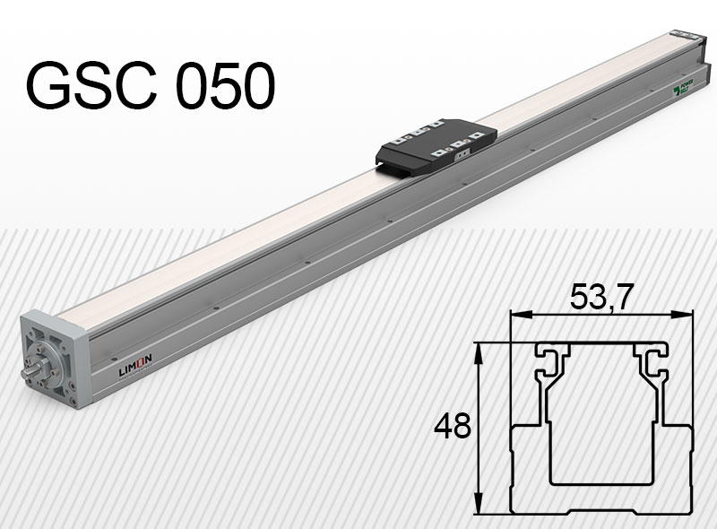 Typ GSC 050 max. zaťaženie 2,5-30kg** Zdvih: 50-800mm