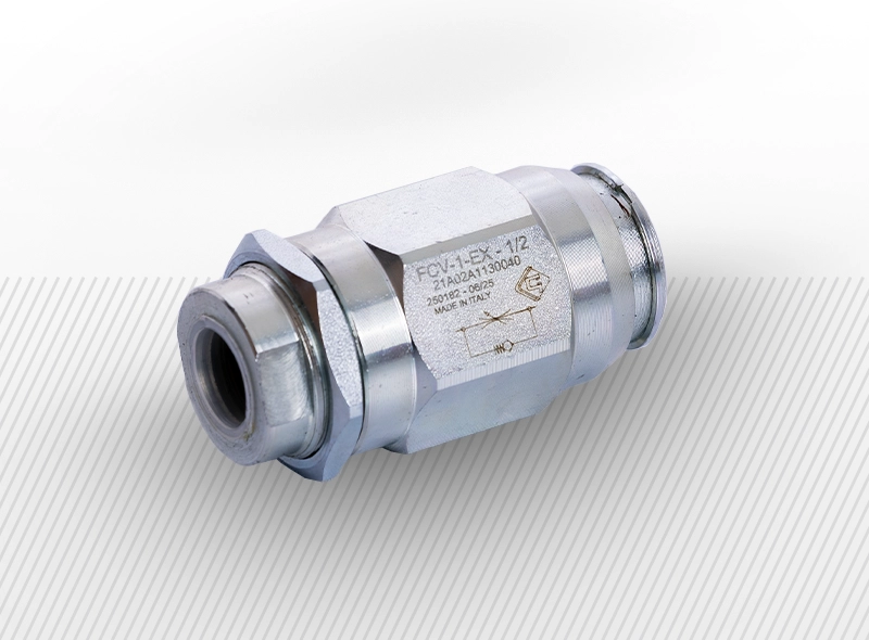 Škrtiaci a spätný ventil nastaviteľný kľúčom