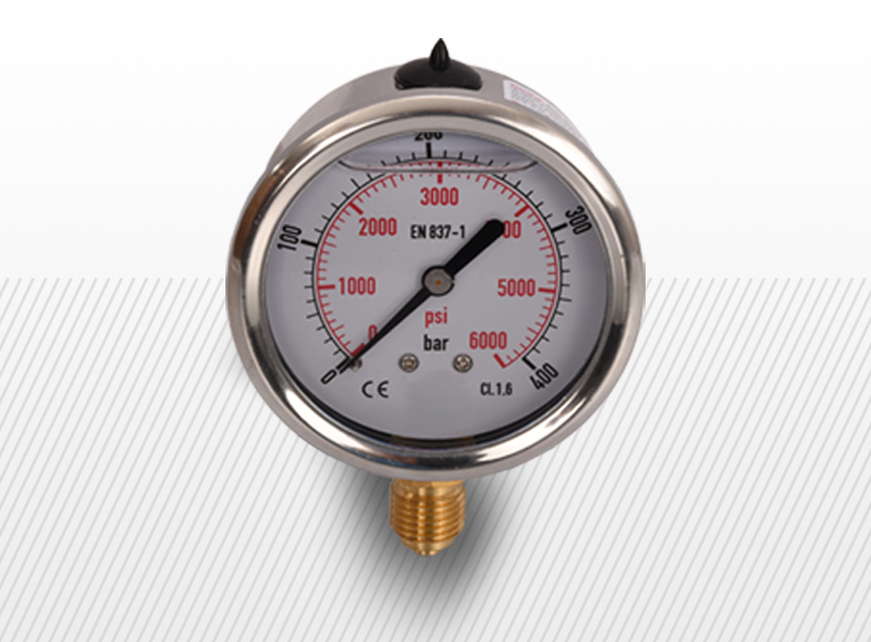 Manometer so spodným pripojením 63 mm