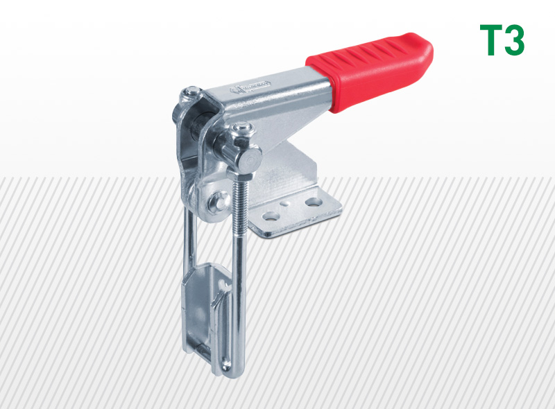 Pákové preklápacie zámky typu T3/T3X a T30/T30X, nastaviteľné hákové prevedenie, s montážnou konzolou