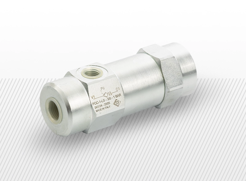 Ovládaný trojcestný spätný ventil