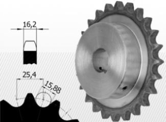 Typ 16B<br />1'' X 17,02 mm